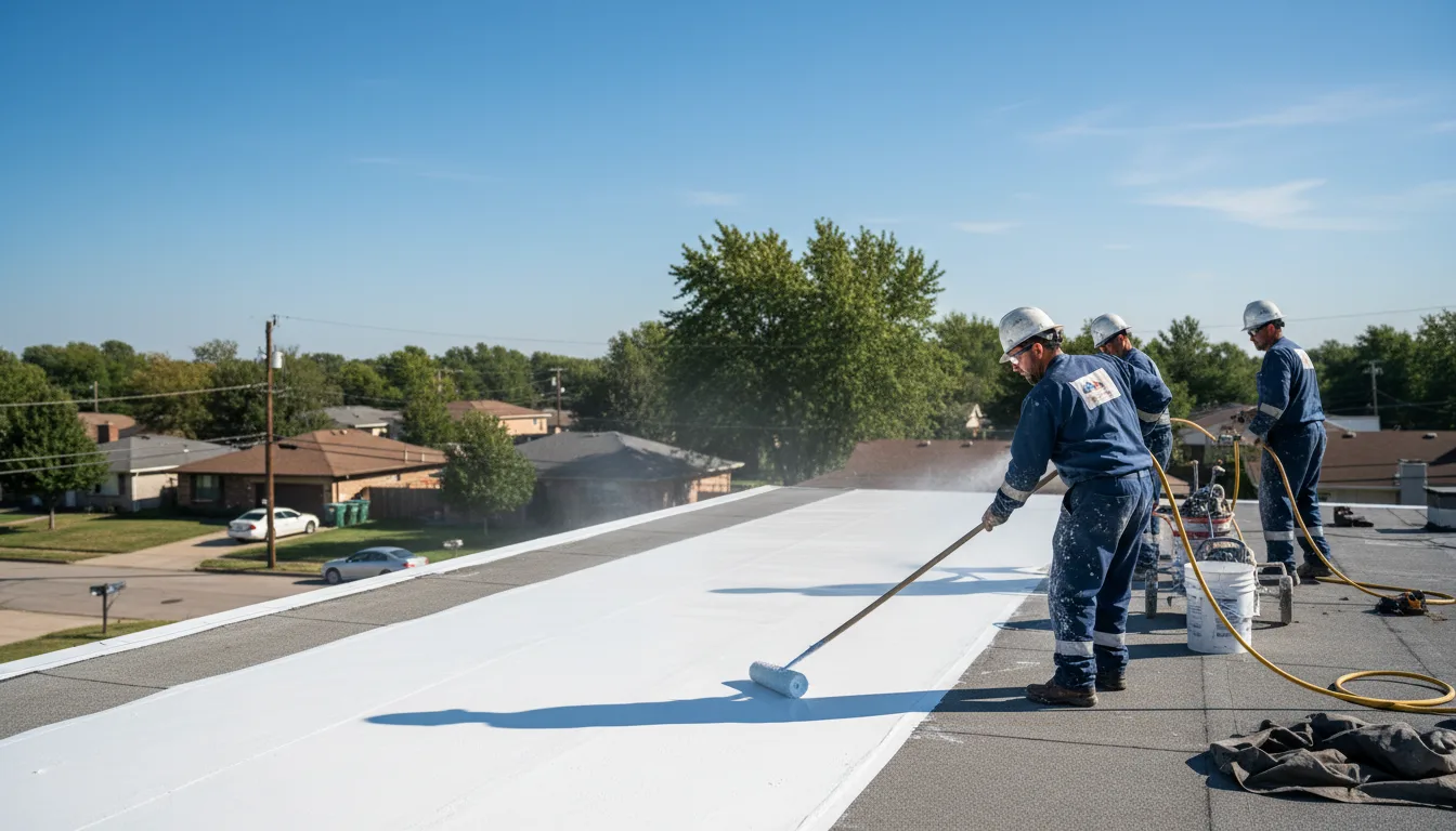Commercial roof coating in Evart, MI near me